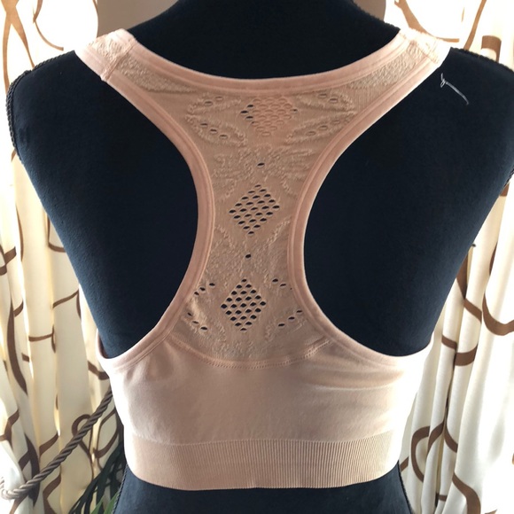 Fitness Sports Bra Work Out Crop Top Tan - Picture 3 of 5